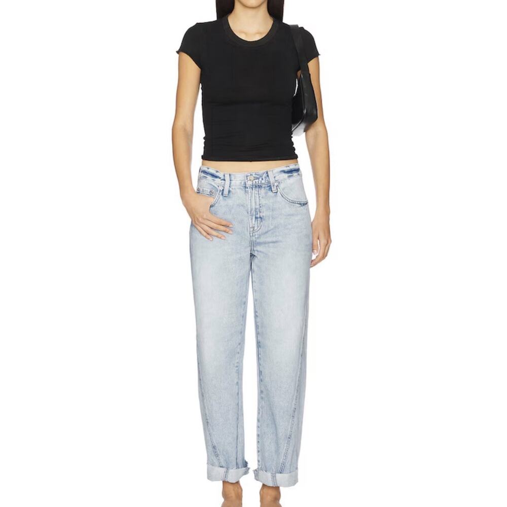 Pistola Women's Jeans High Rise Wide Leg Baggy Denim Size 27 Fray Hem
